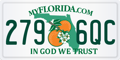 FL license plate 2796QC