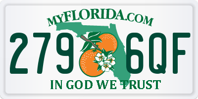 FL license plate 2796QF
