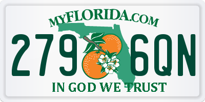 FL license plate 2796QN