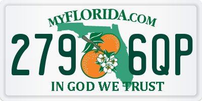 FL license plate 2796QP