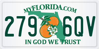 FL license plate 2796QV