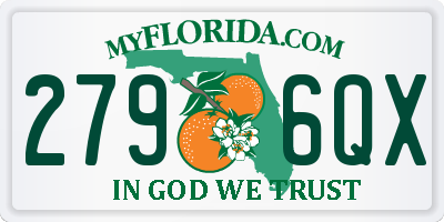 FL license plate 2796QX