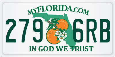 FL license plate 2796RB