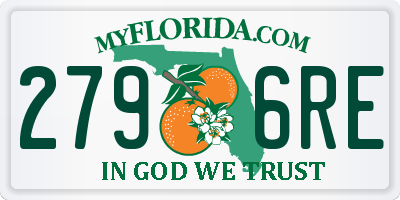 FL license plate 2796RE