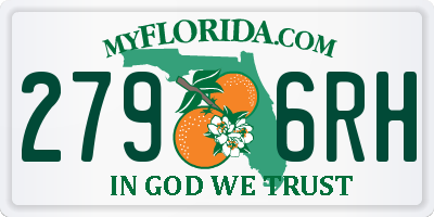 FL license plate 2796RH