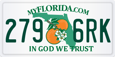 FL license plate 2796RK