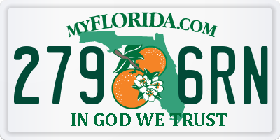 FL license plate 2796RN