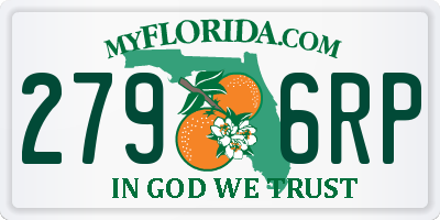 FL license plate 2796RP