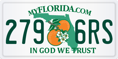 FL license plate 2796RS