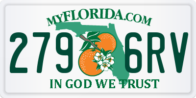 FL license plate 2796RV