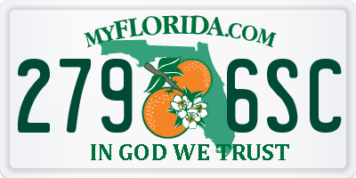 FL license plate 2796SC