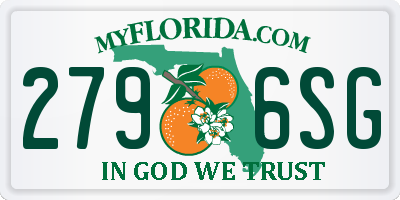 FL license plate 2796SG