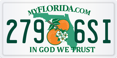 FL license plate 2796SI