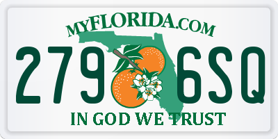 FL license plate 2796SQ