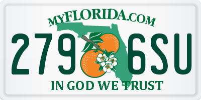 FL license plate 2796SU