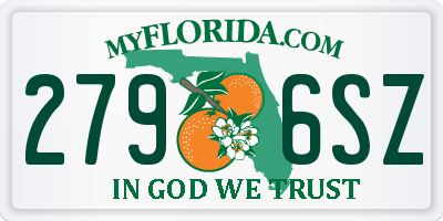 FL license plate 2796SZ