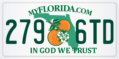FL license plate 2796TD
