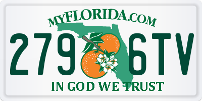 FL license plate 2796TV