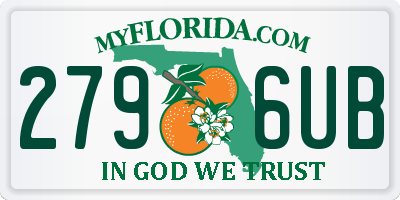 FL license plate 2796UB