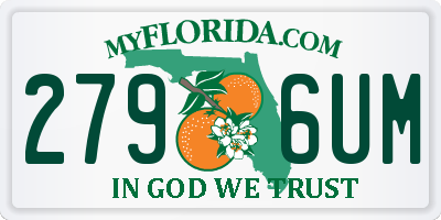 FL license plate 2796UM