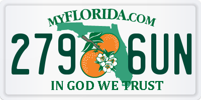 FL license plate 2796UN