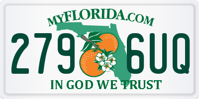FL license plate 2796UQ