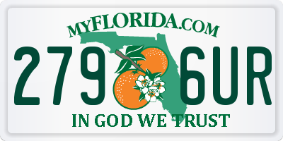 FL license plate 2796UR