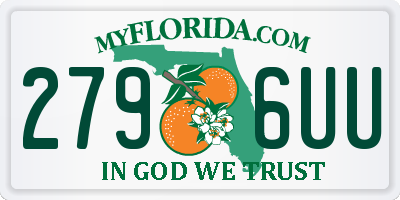 FL license plate 2796UU