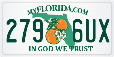 FL license plate 2796UX