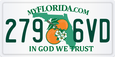 FL license plate 2796VD