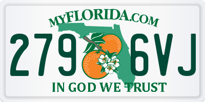 FL license plate 2796VJ