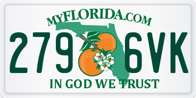 FL license plate 2796VK