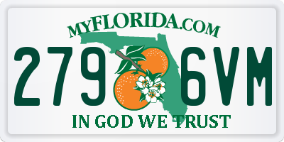 FL license plate 2796VM