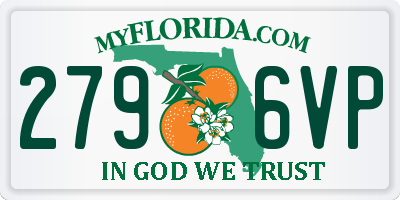 FL license plate 2796VP