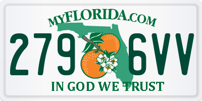 FL license plate 2796VV