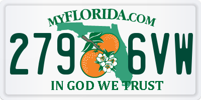 FL license plate 2796VW