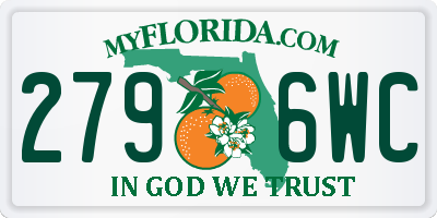 FL license plate 2796WC