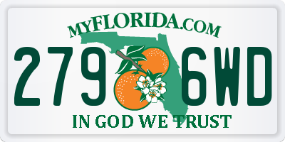 FL license plate 2796WD