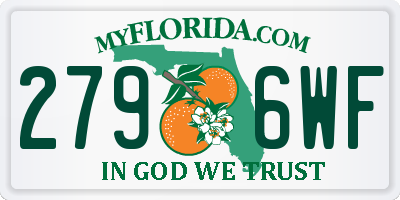 FL license plate 2796WF