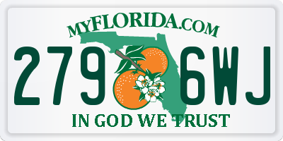 FL license plate 2796WJ
