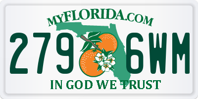 FL license plate 2796WM
