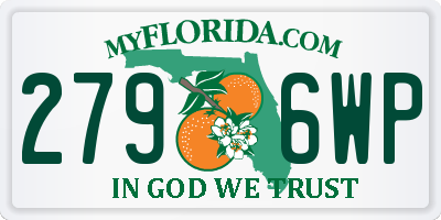 FL license plate 2796WP