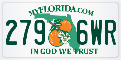 FL license plate 2796WR