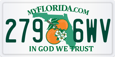 FL license plate 2796WV