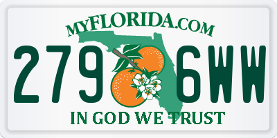 FL license plate 2796WW