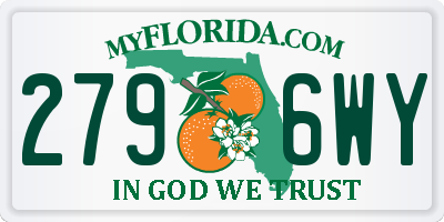 FL license plate 2796WY