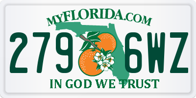 FL license plate 2796WZ