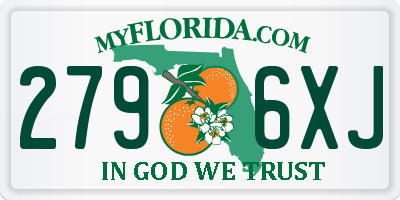 FL license plate 2796XJ