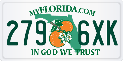 FL license plate 2796XK