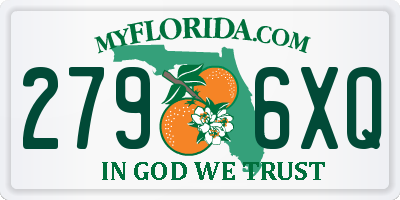 FL license plate 2796XQ